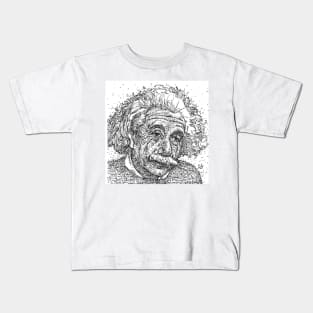 ALBERT EINSTEIN - ink portrait Kids T-Shirt